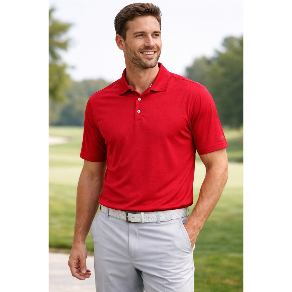 Adidas Golf Climalite Red Polo Shirt Mens 2XL Short Sleeve Resort beach vacation